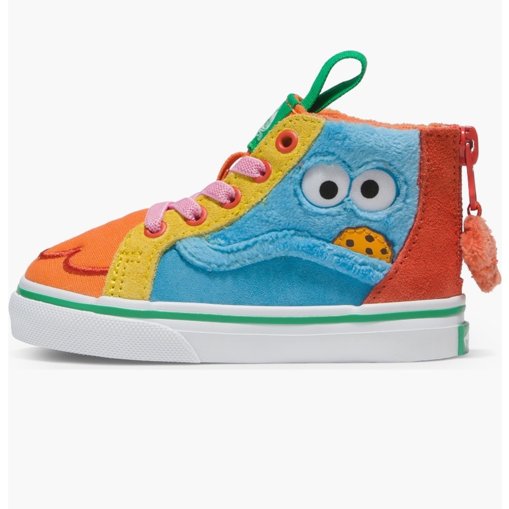 🚫SOLD🚫🐦‍🔥🐤NEW Kids x Sesame Street Sk8-Hi Zip Sneakers 10C limited edition 🍊🧡🔸🐥 - Picture 3 of 8